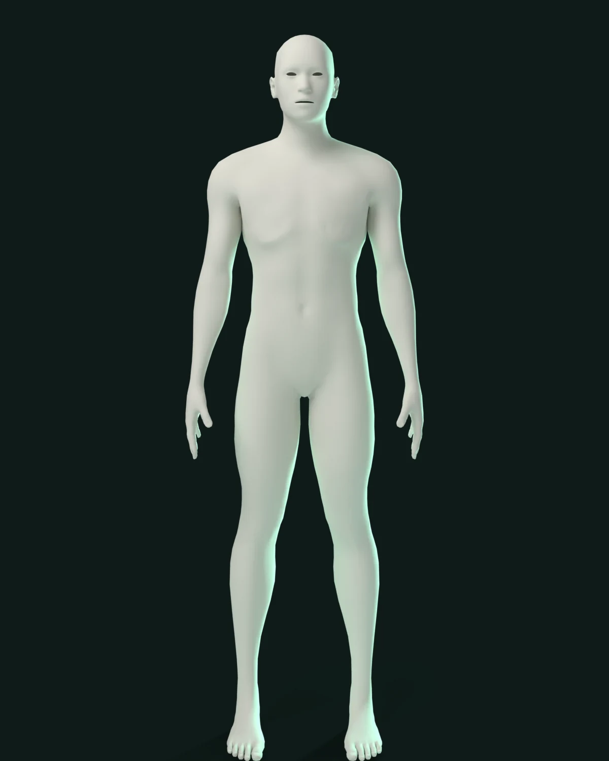 Clay Twin, front view, on night