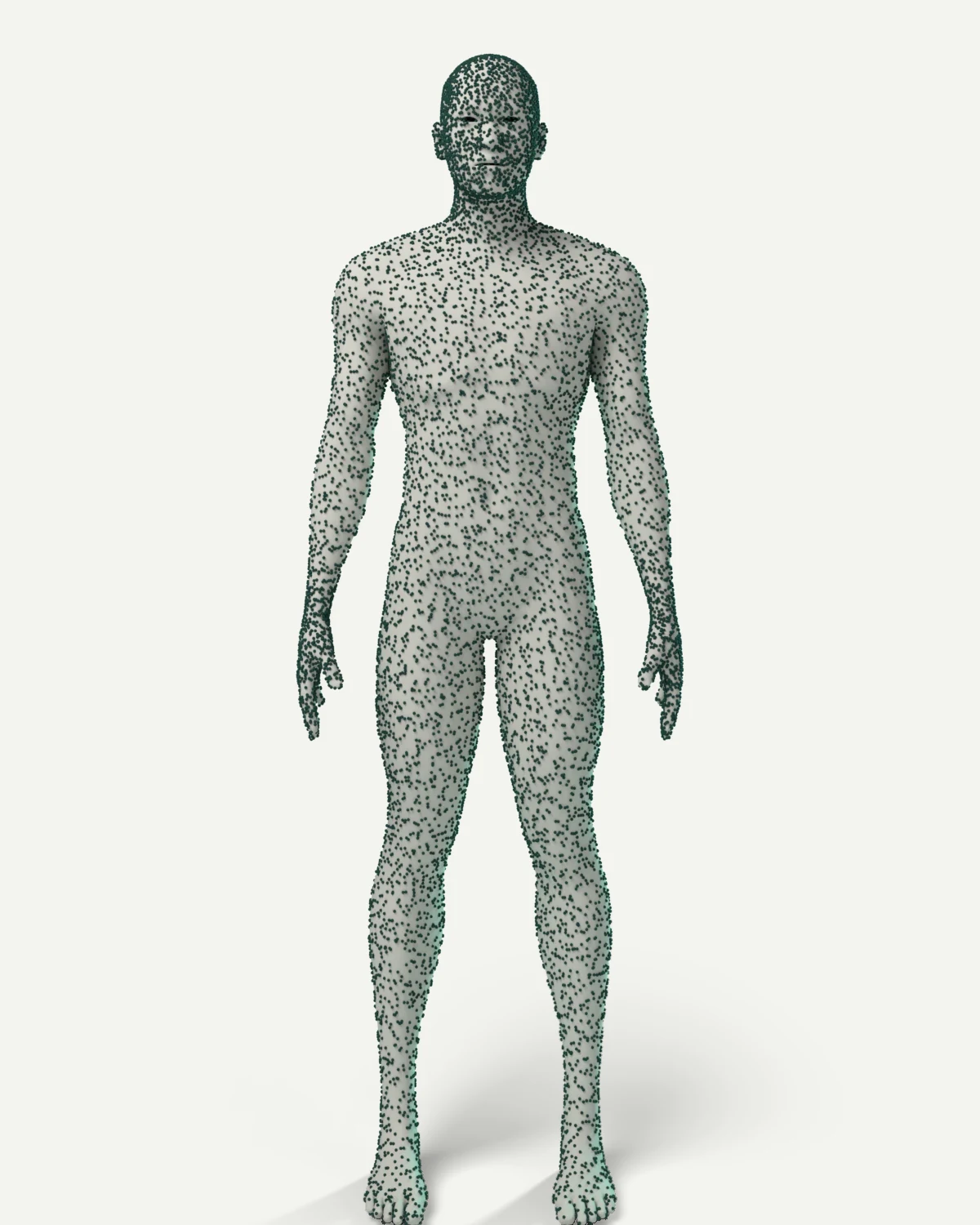 Stipple Twin, front view, on stone