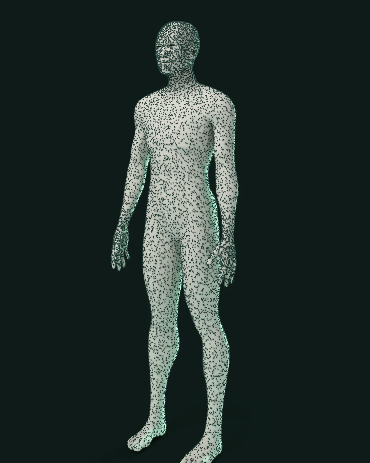 Stipple Twin, three-quarter view, on night